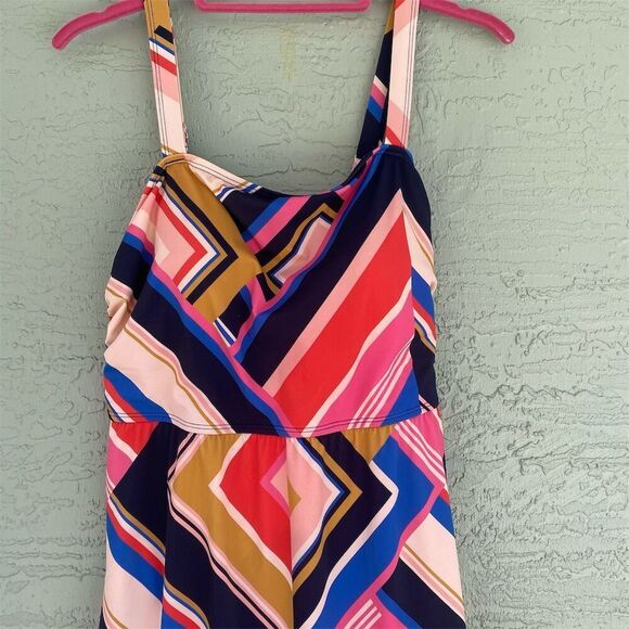 AmberNoon II Women's UPF 50 Swimdress Size 12 Geometric Multicolor - Picture 5 of 10